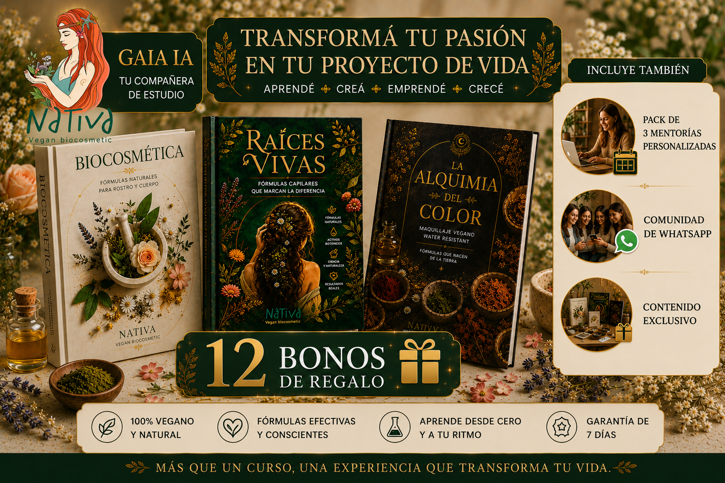 Trilogía NATIVA + 12 BONOS + GAIA IA + PACK 3 MENTORÍAS