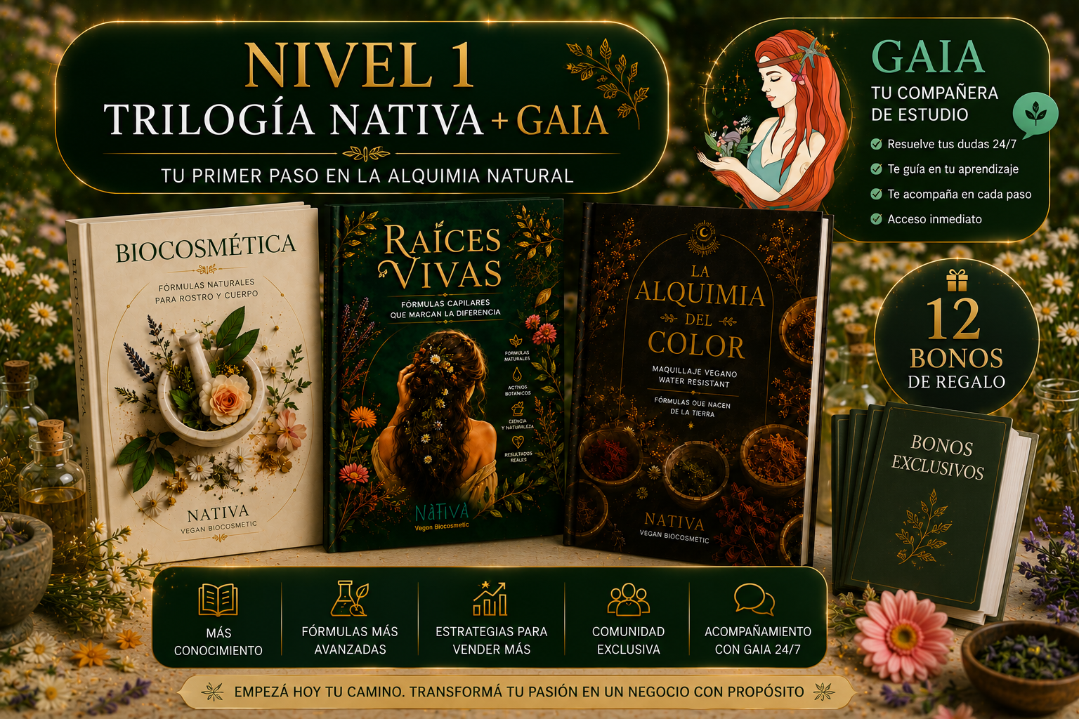 NIVEL 1: Trilogía NATIVA + 12 BONOS + GAIA IA